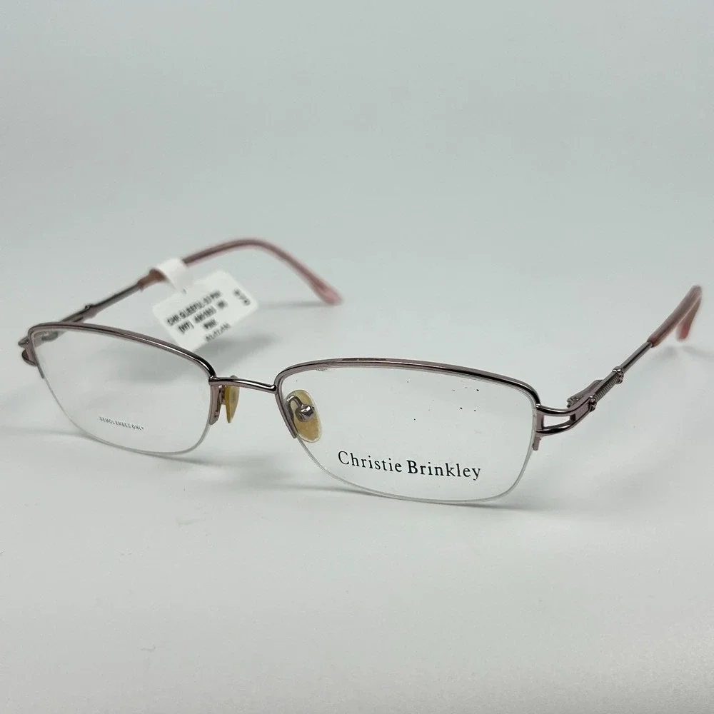 Christie Brinkley Womens Eyeglasses Frame Gleeful Pink Cat Eye 53-17-135 mm